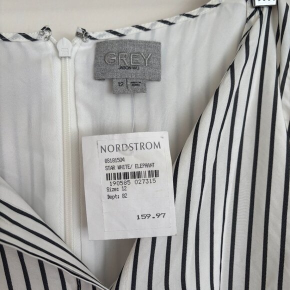 NWT Grey Jason Wu Women's Stripe Romper (size 12) - Picture 3 of 5